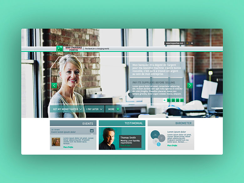 BNP Paribas Fortis – Design photoshop – Working capital - Reporting